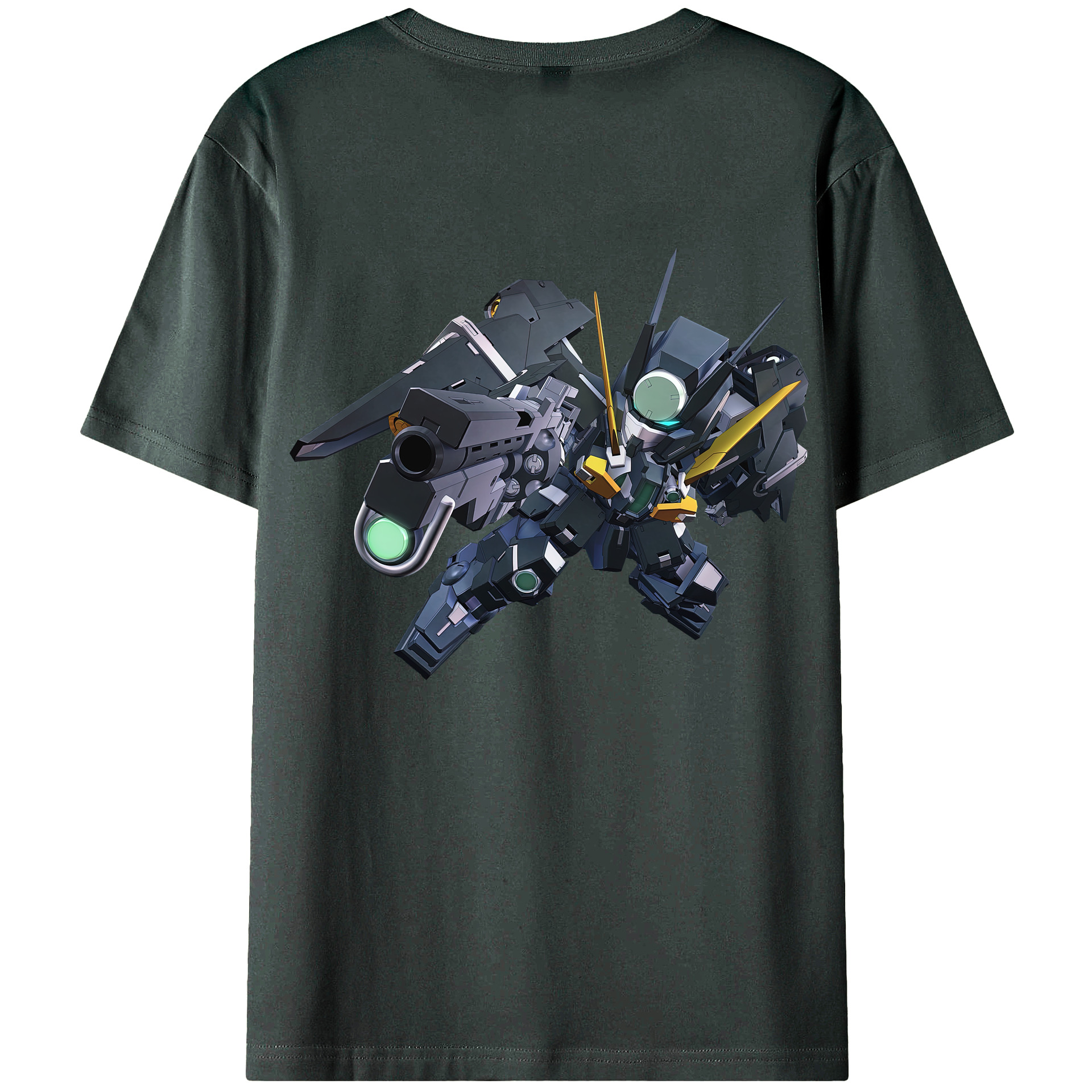 （画像用） 機動戦士ガンダム Mobile Suit Gundam 綿100％ メンズ半袖Tシャツ（バックプリント） 通気性